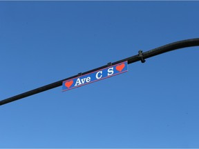 Avenue C sign.