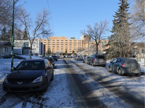Parking on Avenue Q below St. Paul's Hospital.