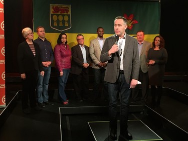 Speaking to a group of supporters and artists at La Troupe Du Jour in Saskatoon on March 24, 2016, NDP leader Cam Broten pledged to increase funding to art and cultural industries out of the film sector in Saskatchewan by 50 per cent if elected on April 4.