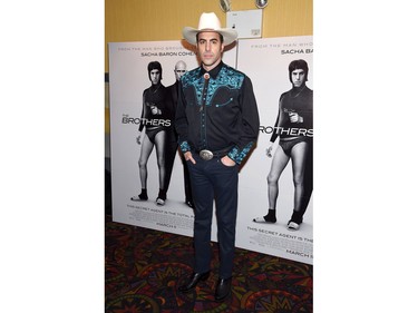 Actor Sacha Baron Cohen attends "The Brothers Grimsby" fan screening at Regal Union Square on March 8, 2016 in New York City.