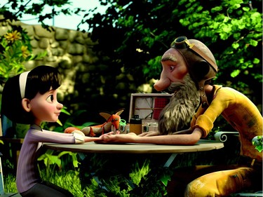 The Little Girl, voiced by Mackenzie Foy, and The Aviator, voiced by Jeff Bridges, in "The Little Prince."