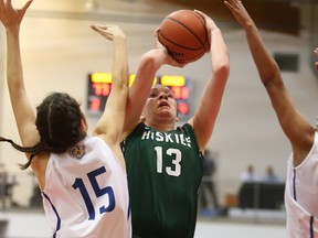 The University of Saskatchewan Huskies captured their first-ever Canadian Interuniversity Sport women's basketball championship title and Bronze Baby trophy Sunday with a 85-71 victory over the Ryerson Rams at Fredericton, N.B. Photo James West Photography for CIS