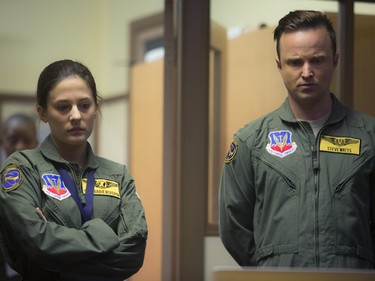 Phoebe Fox and Aaron Paul star in "Eye in the Sky," an Entertainment One release.