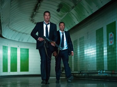 Gerard Butler (L) and Aaron Eckhart star in Grammercy Pictures' "London Has Fallen."