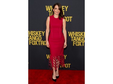 Tina Fey attends the world premiere of "Whiskey Tango Foxtrot" at the AMC Loews Lincoln Square, March 1, 2016, in New York.