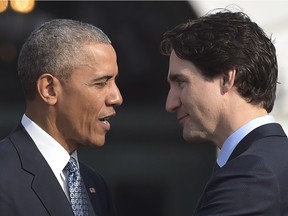 U.S. President Barack Obama and Prime Minister Justin Trudeau project a close relationship.