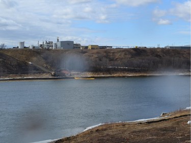 Work in the South Saskatchewan River begins March 30, 2016 for the north commuter bridge in the north end of Saskatoon.