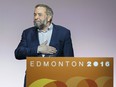 Federal NDP leader Thomas Mulcair speaks during the Edmonton 2016 NDP national convention at Shaw Conference Centre in Edmonton, Alta., on Sunday April 10, 2016.