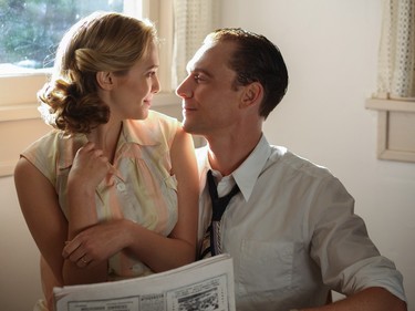 Elizabeth Olsen as Audrey Williams and Tom Hiddleston as Hank Williams in "I Saw The Light."