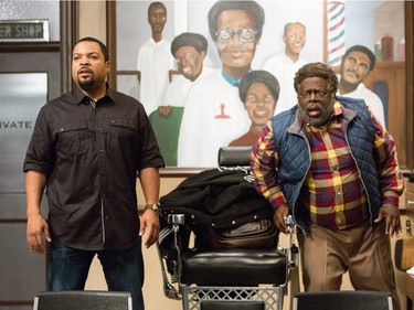 Ice Cube (L) and Cedric The Entertainer star in "Barbershop: The Next Cut."