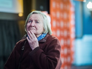 NDP supporters watch as results come in from the the Saskatchewan election at the Saskatchewn NDP election headquarters in Saskatoon, April 4, 2016.