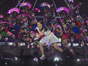 Katy Perry, seen here performing at SaskTel Centre in 2014, staged concerts in 47 facilities during her last world tour — and only four were older than Saskatoon's arena.