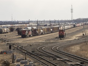 The  C.N. Train Yards on Sunday, April 10, 2016. Members of the Saskatoon Police Service Major Crime Unit along with the Office of the Chief Coroner, with the assistance of the C.N. Police, are investigating a non-suspicious death following the discovery of a deceased male in the C.N. Train Yards