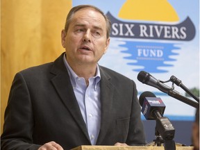 Cameco CEO and president, Tim Gitzel, speaks with a crowd at the Twin Lakes Community School in Buffalo Narrows, Sask. following an announcement that would see the establishment of the Six River Funds. The fund, which is controlled by a board made up of members from across Northern Saskatchewan, will provide funding for community projects for northerners for decades to come. (Gord Waldner/Saskatoon StarPhoenix)