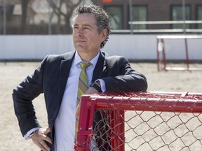 Saskatoon Blades president Steve Hogle at the City Park outdoor rink. The team wants to build an outdoor rink in a core neighbourhood.