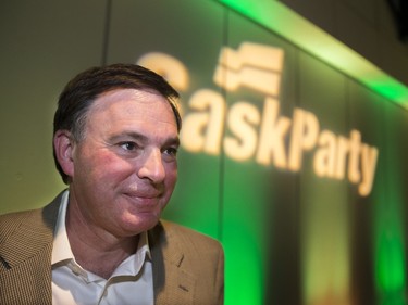 Gord Wyant was one of the first elected to show up to the SaskParty headquarters in Saskatoon, April 4, 2016.