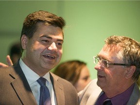 Saskatchewan Party MLA Corey Tochor (left)