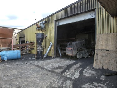 A tour of the fire-ravaged Shercom Industries after Monday night's incredible fire, April 6, 2016.