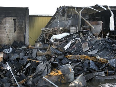 A tour of the fire-ravaged Shercom Industries after Monday night's incredible fire, April 6, 2016.