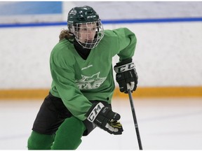 Saskatoon’s Grace Shirley was one of four Saskatchewan players to represent Canada in a three-game women’s U18 exhibition hockey series agains the United States.