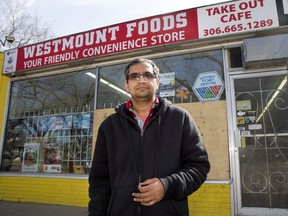 Westmount Foods owner Hamid Khan is frustrated with being robbed so many times since coming to Canada from Pakistan. He does not feel safe in the store.