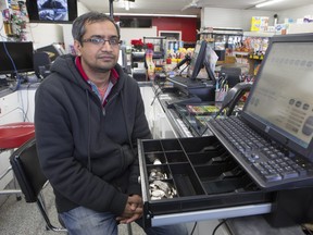 Westmount Foods owner Hamid Khan is frustrated with being robbed many times since coming to Canada from Pakistan.