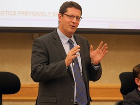 City of Saskatoon city councillor Eric Olauson during a council meeting in October 2014.