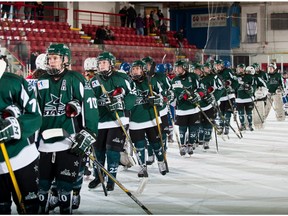 The Saskatoon Stars played Express du Richelieu on April 18, 2016 at the Esso Cup. (Andy Devlin. Hockey Canada images.)