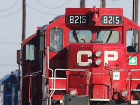 A Canadian Pacific Railway train can be seen in this Saskatoon StarPhoenix file photo from March 2016. Officials say safety will be a "top priority" as they respond to an 11 car derailment east of Saskatoon.