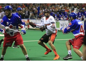 Buffalo Bandit Dhane Smith had a record-breaking season and hopes to cap it off with a NLL title. Photo courtesy Harry Scull Jr./Buffalo News
