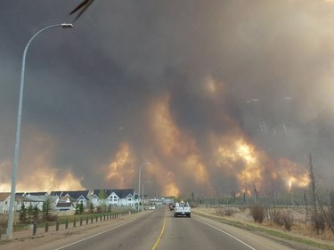 Fort McMurray Golf Course is seen as the forest fire burns through the area in Fort McMurray, Alberta, May 3, 2016.