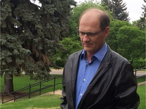 Curtis Vey arrives at court in Prince Albert on May 24, 2016