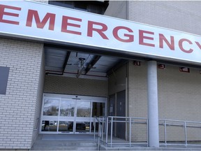 Emergency room entrance at Regina's Pasqua Hospital. 24 Jan. 2012.