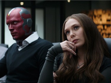 Paul Bettany and Elizabeth Olsen star in "Captain America: Civil War."