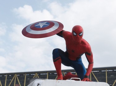 Tom Holland stars as Spider-Man/Peter Parker in "Captain America: Civil War."