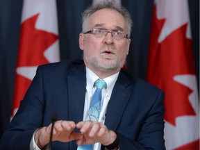 Auditor General of Canada Michael Ferguson holds a media conference Tuesday in Ottawa regarding his spring report.