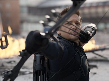 Jeremy Renner stars as Hawkeye/Clint Barton in "Captain America: Civil War."