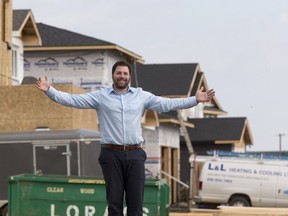 Brad Zurevinski, Dream Development's Saskatoon land development manager, in his company's new Brighton development, where a few houses are under construction.