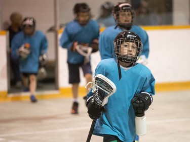 The Land Sharks were up against the Exterminators in a Box Lacrosse game at Kinsmen Arena, May 4, 2016.