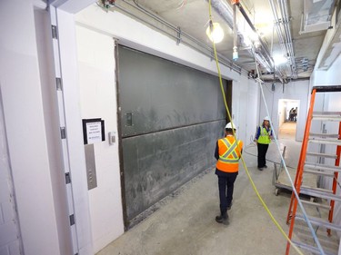 Special Projects Manager for the City of Saskatoon, Jeanna South with Gregory Burke, Remai Modern executive Director and CEO gave the media a tour of the gallery with the building contract at the 90% complete stage, May 6, 2016.