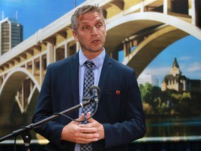 Dean Dodge, Chief Executive Officer, YMCA, speaks at a media conference on plans for city centre recreation facilities in Saskatoon on May 11, 2016. (Michelle Berg / Saskatoon StarPhoenix)