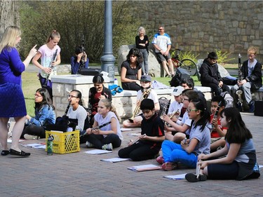 In celebration of Music Monday across the country, 225 students from five schools performed during Bands in The Bowl at the U of S, May 2, 2016.