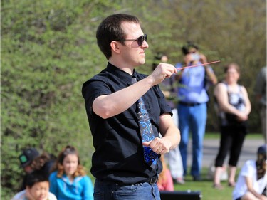 In celebration of Music Monday across the country, 225 students from five schools performed during Bands in The Bowl at the U of S, May 2, 2016.