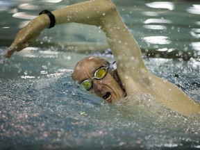 Carl Waterer (at Harry Bailey Pool) is a masters swimmer who holds a pair of Canadian records.
