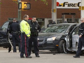 Multi-vehicle crash at 20th Street West and Avenue P, Thursday, May 12, 2016.