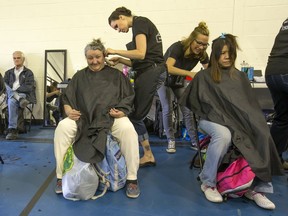 More than 70 service providers participated in the sec on annual YXE Connects at the White Buffalo Youth Lodge and City Centre Church, Monday, May 16, 2016. The event is billed as one-step shop for vulnerable members of the community to access service and resources that ranged from free lunches, clothing, massages, haircuts and education resources. This event brings together community agencies, companies, and service providers to deliver housing supports, health care, and services to those who may be facing housing instability, homelessness, or who may be at risk of homelessness. The event will also provide supports and services for individuals faced with overcrowding, unhealthy or unsafe living environments, or other housing difficulties.