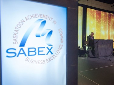 A man plays piano at the SABEX awards at Prairieland Park in Saskatoon, May 19, 2016.