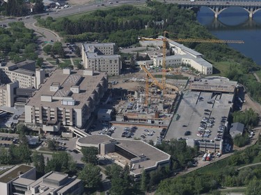 RUH and Children's Hospital of Saskatchewan construction, May 27, 2016.