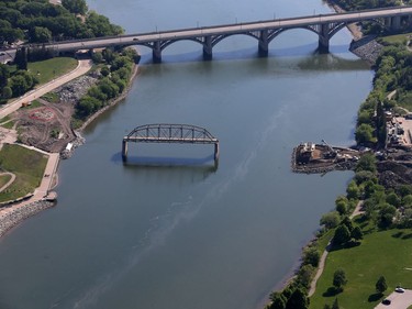 Traffic Bridge construction, May 27, 2016.