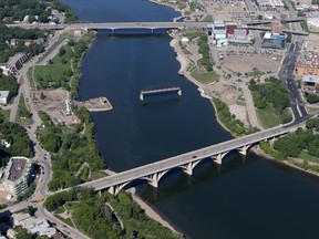 The last remaining piece of the old Traffic Bridge will come down in November.